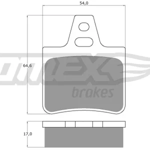 Zestaw klocków hamulcowych, hamulce tarczowe TOMEX BRAKES TX 12-07 Łatwy zwrot