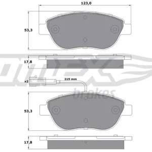 Ograniczona ilość Zestaw klocków hamulcowych, hamulce tarczowe TOMEX BRAKES TX 12-482