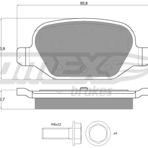 Nie przegap Zestaw klocków hamulcowych, hamulce tarczowe TOMEX BRAKES TX 12-701