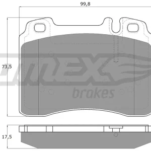 Zestaw klocków hamulcowych, hamulce tarczowe TOMEX BRAKES TX 12-71 Nowość