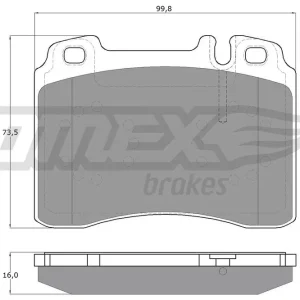 Wysoka jakość Zestaw klocków hamulcowych, hamulce tarczowe TOMEX BRAKES TX 12-711