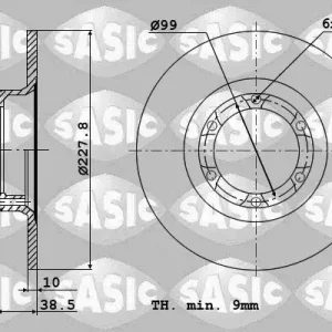 Niska cena Tarcza hamulcowa SASIC 4004240J