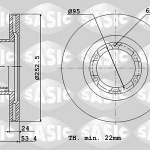 Tarcza hamulcowa SASIC 4004249J Zniżka