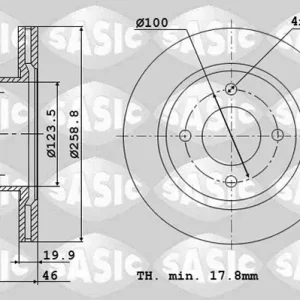 Tarcza hamulcowa SASIC 4004256J Ekspresowa dostawa