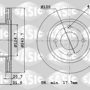 Tarcza hamulcowa SASIC 4004263J Ostatnia szansa