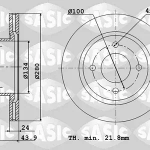 Ostatnie sztuki Tarcza hamulcowa SASIC 4004295J