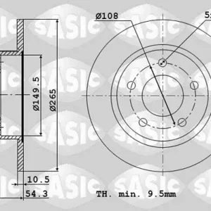 Oferta Tarcza hamulcowa SASIC 4004297J