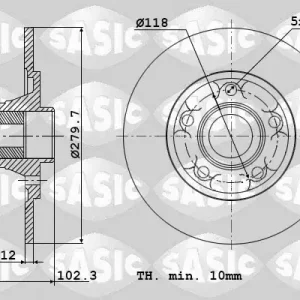Tarcza hamulcowa SASIC 4004307J Ekspresowa dostawa