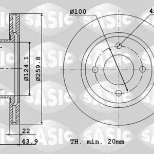 Tarcza hamulcowa SASIC 4004308J Szybka wysyłka