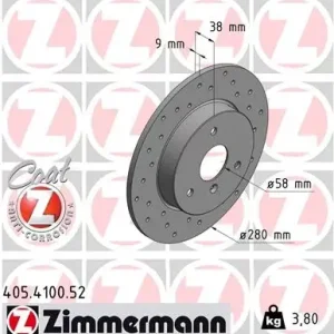 Tarcza hamulcowa ZIMMERMANN 405.4100.52 Okazja