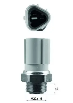 Oferta limitowana Przełącznik termiczny, wentylator chłodnicy MAHLE TSW 57