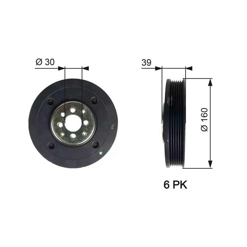 Oferta czasowa Koło pasowe, wał korbowy GATES TVD1004