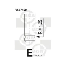 Zawór wydechowy BGA V537450 Szybka dostawa