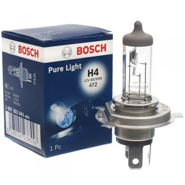 ŻARÓWKA H4 60/55W 12V PURE LIGHT BOSCH 1987302041 H4 Obniżka ceny