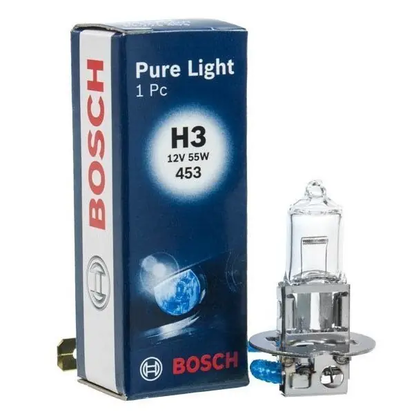 ŻARÓWKA H3 55W 12V PURE LIGHT BOSCH 1987302031 H3 Nowość