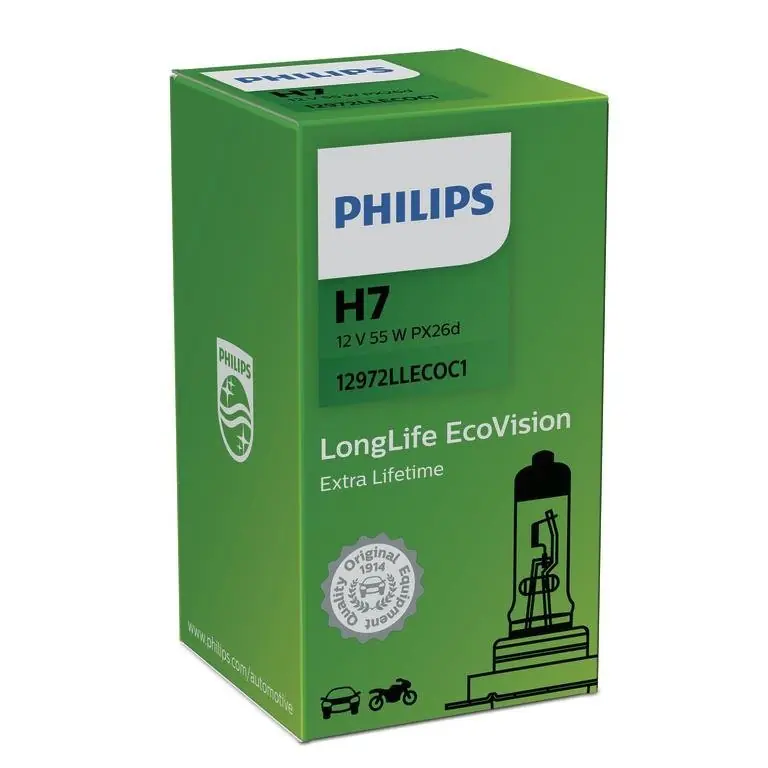 Wyjątkowa oferta ŻARÓWKA H7 LONG LIFE ECOVISION PHILIPS 12972LL ECO H7