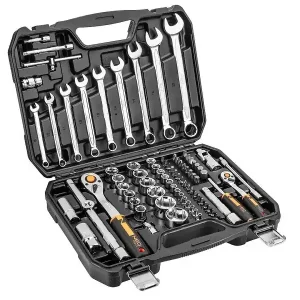 Ekspresowa dostawa Klucze nasadowe 1/2, 1/4, NEO Tools 10-058 zestaw 82 szt. ECO WALIZKAZESTAW