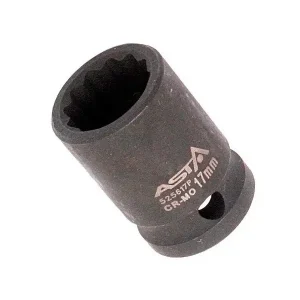 Wyjątkowa oferta NASADKA UDAROWA 1/2-17MM 12-KT TECHMAN 525617P 12NASADKA1217 /KRÓTKA/