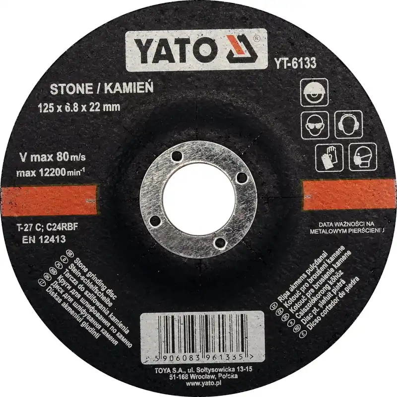 Cena promocyjna TARCZA WYP.DO SZLIF.KAMIENIA 125X6.8MM SZT YATO