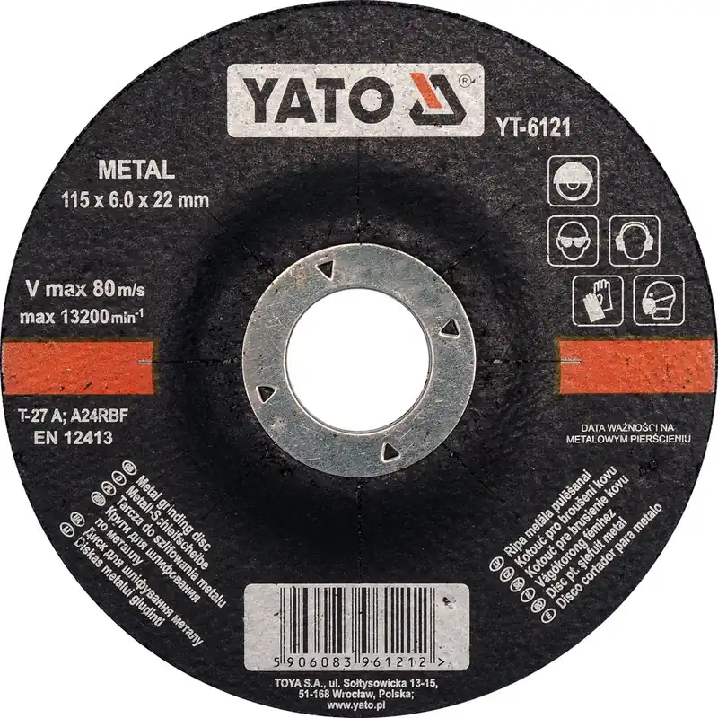 Zamów teraz TARCZA WYP.DO SZLIFOW.METALU 115X6.0MM SZT YATO
