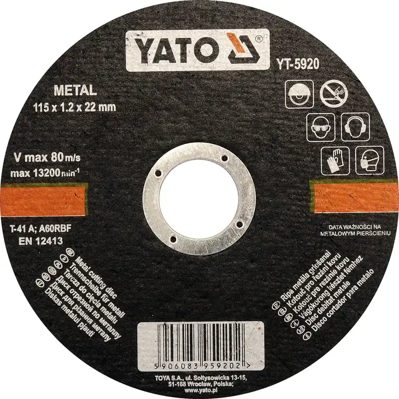 Sprawdź teraz TARCZA DO CIECIA METALU 115X1.2X22MM SZT YATO