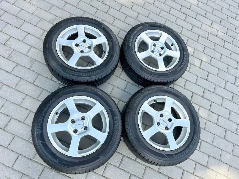 piękne alufelgi 15 tki DOTZ 4x100 + opony letnie 195x65x15 Niska cena