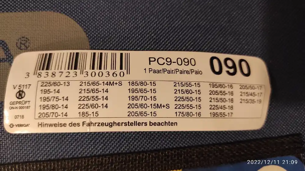 Łańcuchy śniegowe Veriga procompact 9 Oferta czasowa